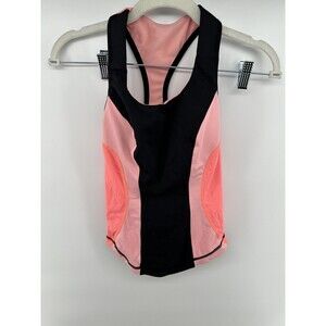Lululemon Neon Orange running keyhole tank Size 2